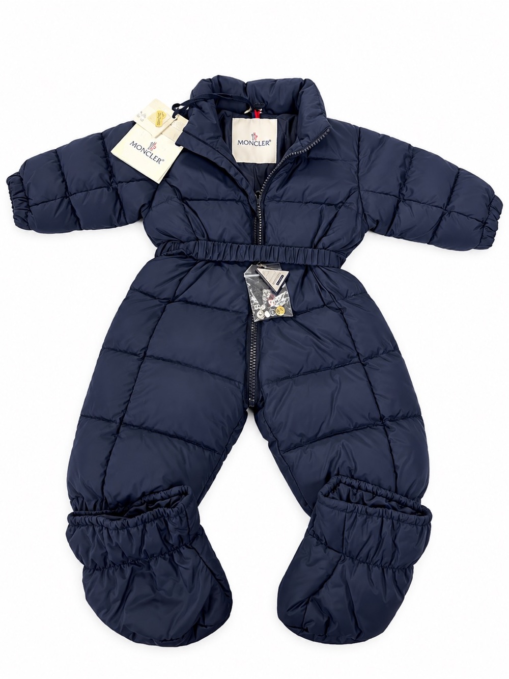 Moncler Dark Navy Infant Quilted Snowsuit